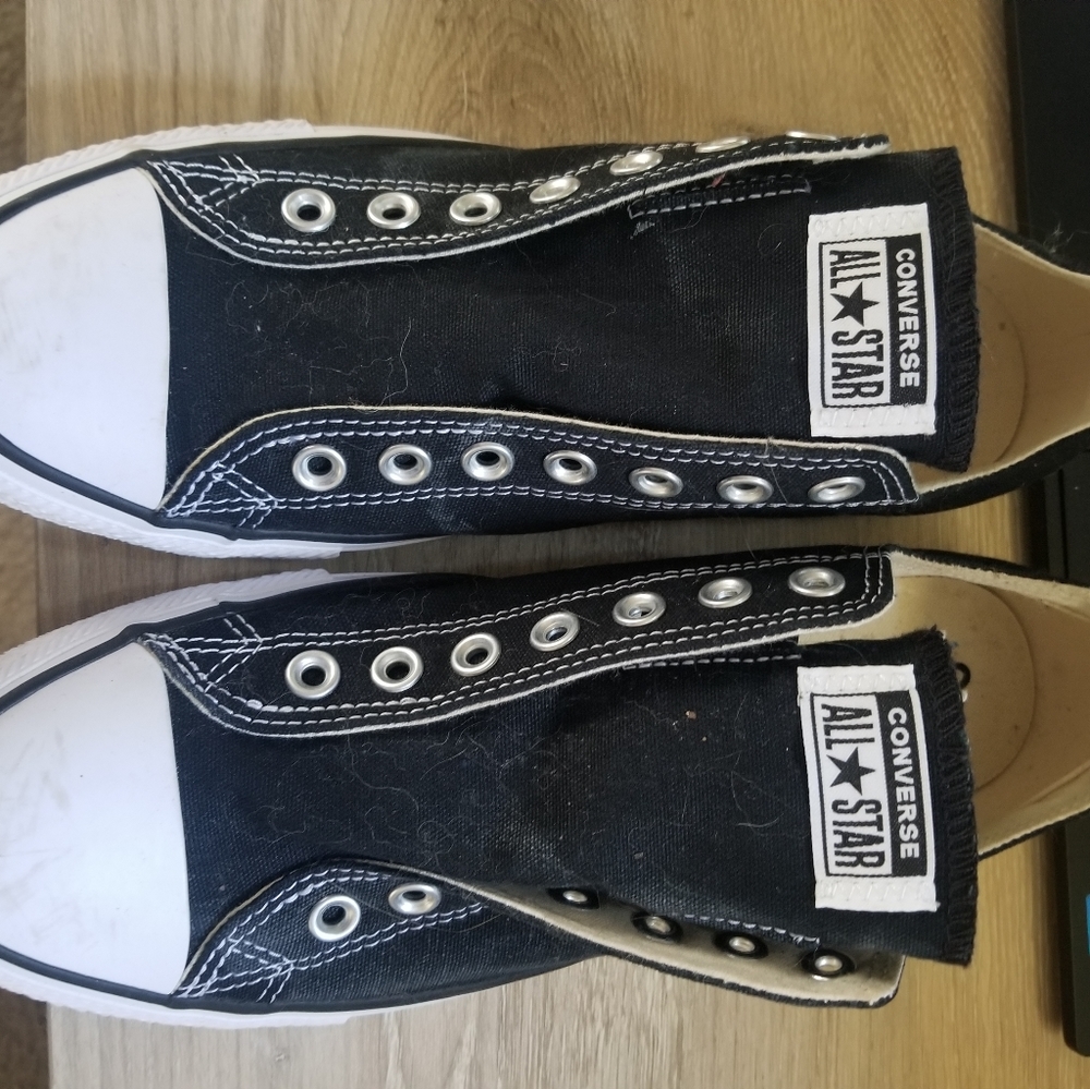 Black Slip On Converse